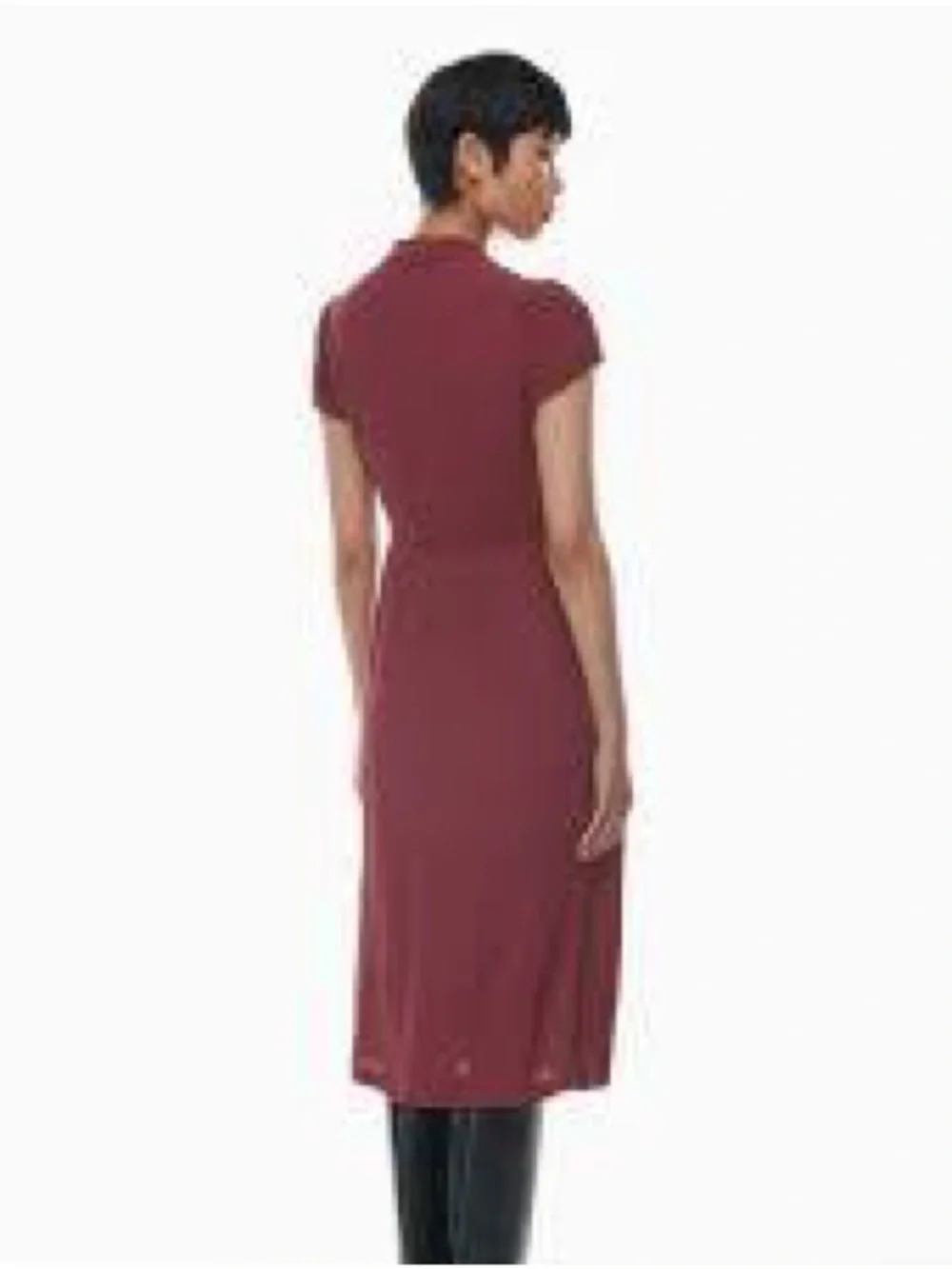 Aritzia Wilfred Shirtdress, Wine/Spiced Burgundy, Small WITH SMALL FLAW - Picture 2 of 7